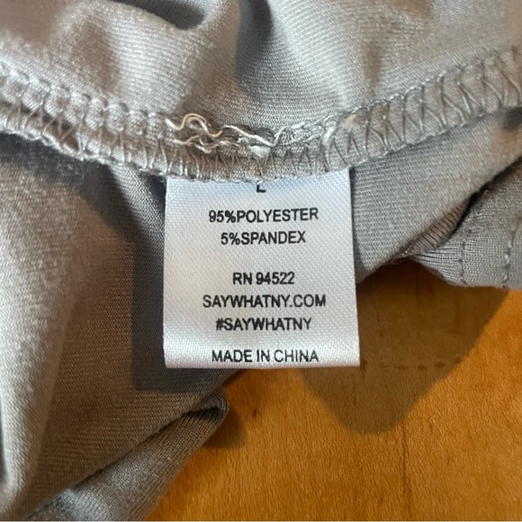 Say What? Gray form fitting dress 3/4 quarters length sleeves size Large - Picture 5 of 6